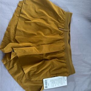 Lululemon Athletica Gold Shorts Fast and Free 3 inch inseam